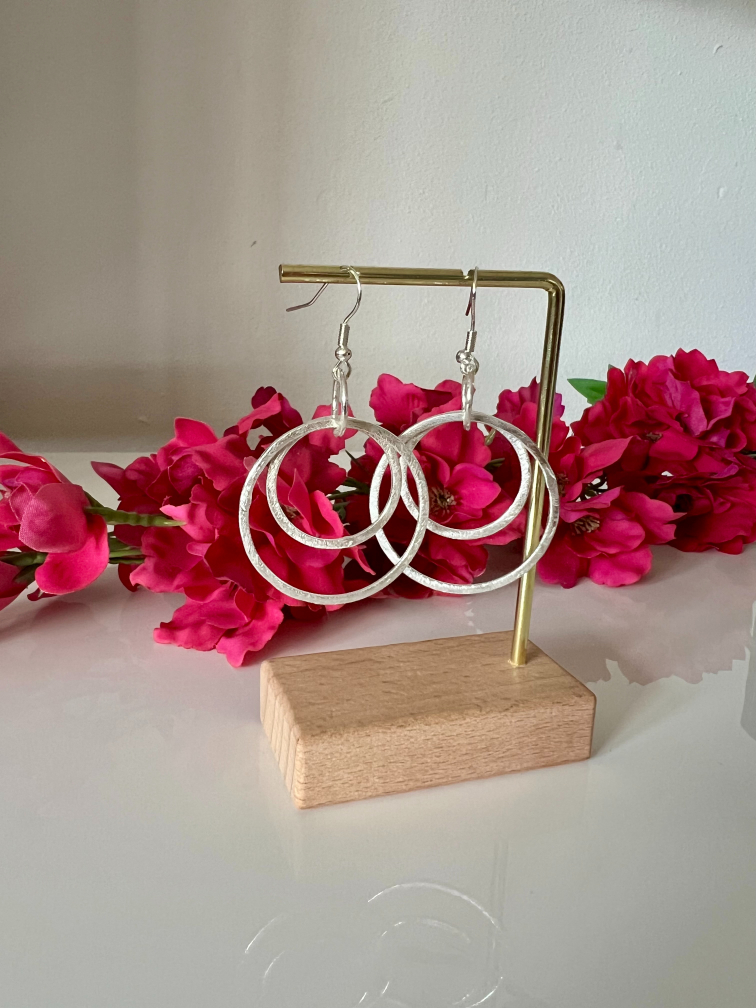 Zilver vergulde oorringen