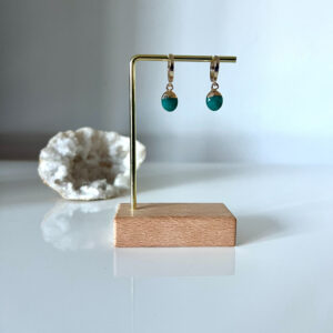 Oorringetjes met calcedoonhanger