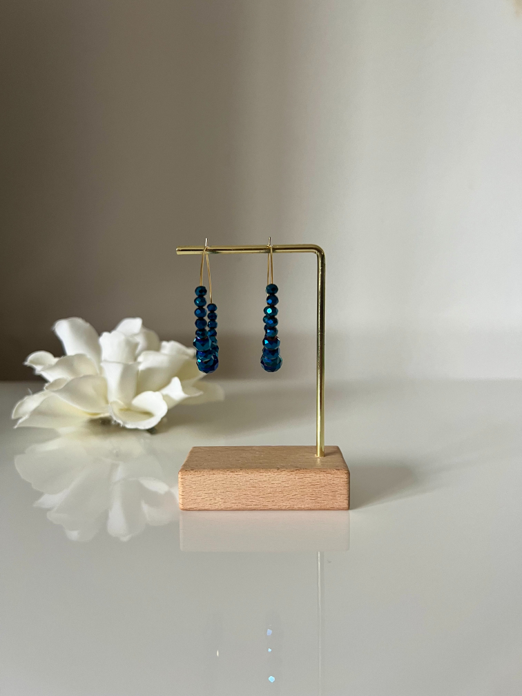 Gouden oorringen met kraaltjes