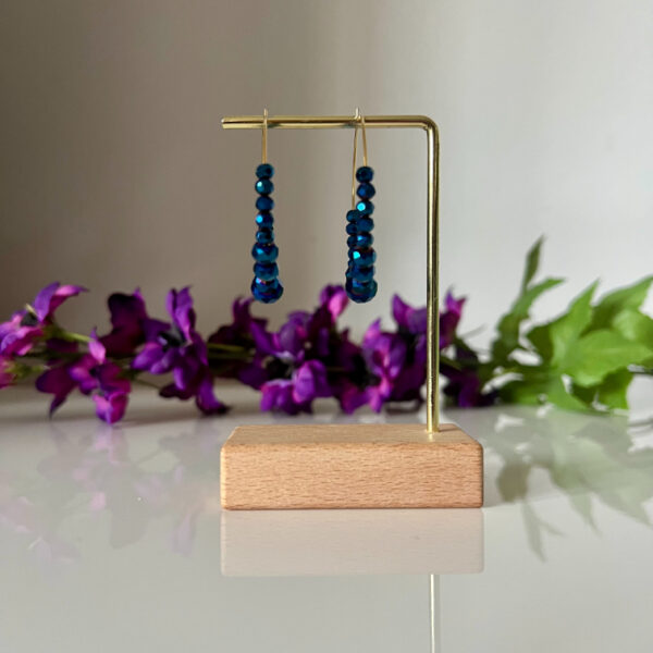 Marielle goud met blauwe kraaltjes