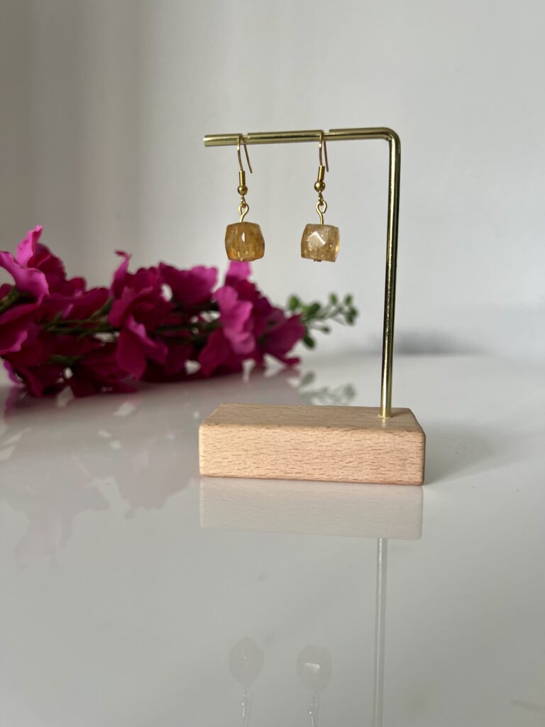 Froukje goud citrien edelsteenblokje