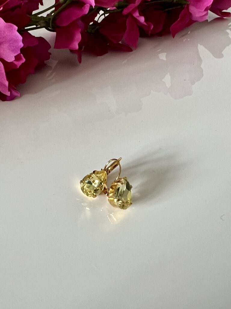 Gouden gele oorhangers